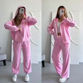 Костюм спортивний жіночий теплий 5001 pink р.42-52 "LINDA" недорого оптом від прямого постачальника