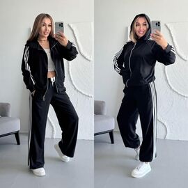 Костюм спортивний жіночий теплий 5001 black р.42-52 "LINDA" недорого оптом від прямого постачальника