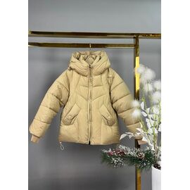 Фотография Курка детская зимняя на девочку 24 beige р.116-140 "Delfinka" недорого оптом от прямого поставщика