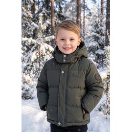 Фотография Курка детская зимняя на мальчика 26342 khaki р.104-122 "Delfinka" недорого оптом от прямого поставщика