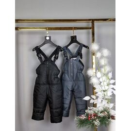 Фотография Штаны детские утеплённые на мальчика 558-1 black р.80-98 "Delfinka" недорого оптом от прямого поставщика