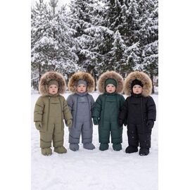 Фотография Комбинезон детский тёплый на мальчика 6002 khaki р.62-68 "Delfinka" недорого оптом от прямого поставщика