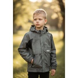 Фотография Ветровка детская на мальчика 8338 grey р.120-160 "Delfinka" недорого оптом от прямого поставщика