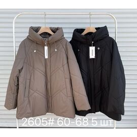 Куртка жіноча демісезонна 2605 beige р.60-68 "Yafeier" недорого оптом від прямого постачальника