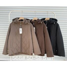 Куртка жіноча демісезонна 568 beige р.50-58 "Yafeier" недорого оптом від прямого постачальника