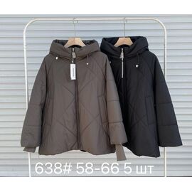 Куртка жіноча демісезонна 638 black р.58-66 "Yafeier" недорого оптом від прямого постачальника