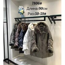 Куртка жіноча зимова 7806 d.grey р.50-58 "Yafeier" недорого оптом від прямого постачальника