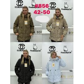 Куртка жіноча зимова 856 l.blue р.42-50 "Yafeier" недорого оптом від прямого постачальника