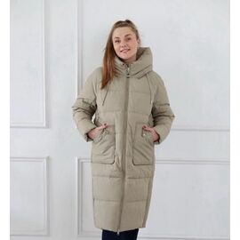 Куртка жіноча зимова 01 beige р.48-58 "Yafeier" недорого оптом від прямого постачальника