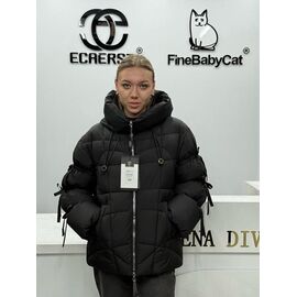 Куртка жіноча зимова 2596 black р.44-52 "Yafeier" недорого оптом від прямого постачальника
