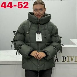 Куртка жіноча зимова 2596 green р.44-52 "Yafeier" недорого оптом від прямого постачальника