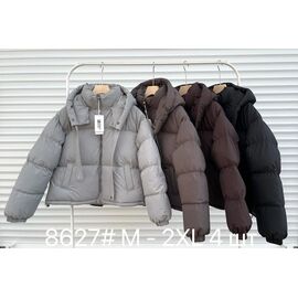 Куртка жіноча зимова 8627 d.brown р.M-2XL "Yafeier" недорого оптом від прямого постачальника