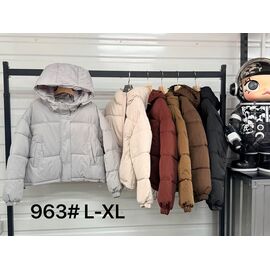 Куртка жіноча зимова 963 black р.L-2XL "Yafeier" недорого оптом від прямого постачальника