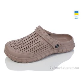 Крокси жіночі літні Літо N62 коричневий (6 пар р.36-41) "Lot Shoes" недорого оптом від прямого постачальника