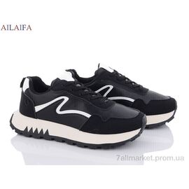 Кросівки жіночі модні Весна/осінь DD05 black (8 пар р.36-41) "Ailaifa" недорого оптом від прямого постачальника