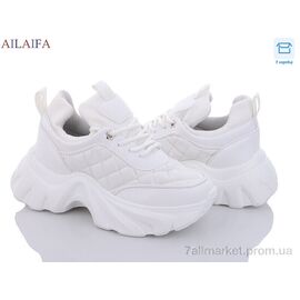 Кросівки жіночі модні Весна/осінь K8010 white (6 пар р.36-41) "Ailaifa" недорого оптом від прямого постачальника