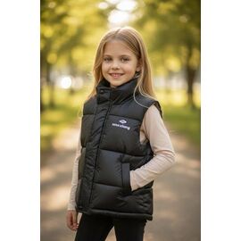 Фотография Жилетка детская на девочку 2501 black р.110-150 "Delfinka" недорого оптом от прямого поставщика