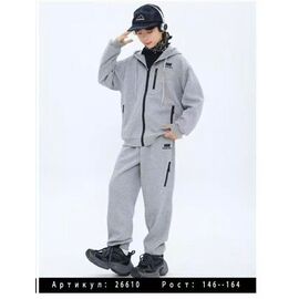 Фотография Костюм детский спортивный на мальчика 26610 grey р.152-170 "Delfinka" недорого оптом от прямого поставщика