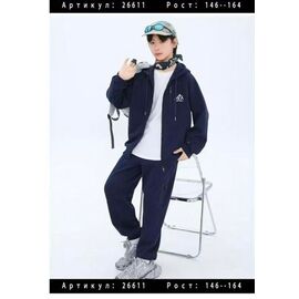 Фотография Костюм детский спортивный на мальчика 26611 navy р.146-164 "Delfinka" недорого оптом от прямого поставщика