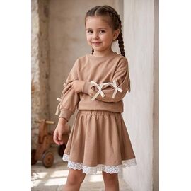 Фотография Костюм детский на девочку 656 beige р.116-140 "Delfinka" недорого оптом от прямого поставщика