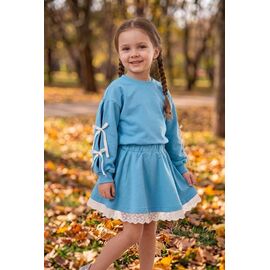 Фотография Костюм детский на девочку 656 l.blue р.116-140 "Delfinka" недорого оптом от прямого поставщика