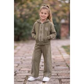 Фотография Костюм детский спортивный на девочку 8601 khaki р.110-150 "Delfinka" недорого оптом от прямого поставщика