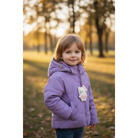 Фотография Куртка детская демисезонная на девочку B601 lilac р.68-92 "Delfinka" недорого оптом от прямого поставщика