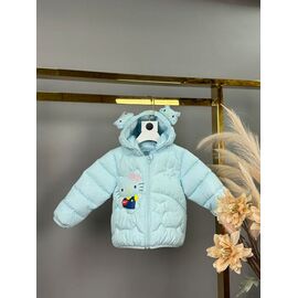 Фотография Куртка детская демисезонная на девочку K6001 l.blue р.80-104 "Delfinka" недорого оптом от прямого поставщика