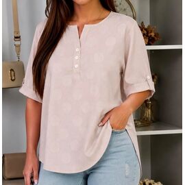 Фотография Футболка женская 26044 l.beige р.52-56 "Elena&Vika" недорого оптом от прямого поставщика