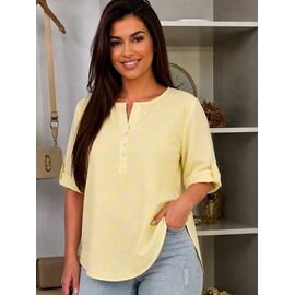 Фотография Футболка женская 26044 yellow р.52-56 "Elena&Vika" недорого оптом от прямого поставщика