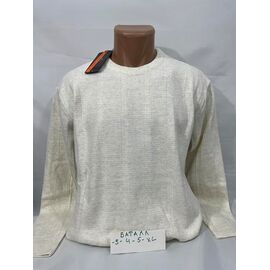 Фотография Свитер мужской 73538-1 milk р.3XL-5XL "Sabihina" недорого оптом от прямого поставщика