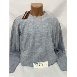 Фотография Свитер мужской 73538-2 l.grey р.6XL-8XL "Sabihina" недорого оптом от прямого поставщика