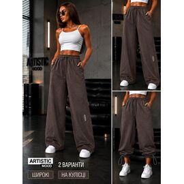 Фотография Штаны спортивные женские 2108-1 brown р.L-7XL "BONJOUR" недорого оптом от прямого поставщика