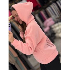 Худі жіноче 4254 pink р.42-48 "BONJOUR" недорого оптом від прямого постачальника