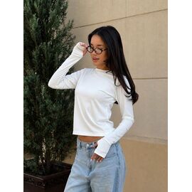 Светр жіночий 4296 white р.42-48 "BONJOUR" недорого оптом від прямого постачальника