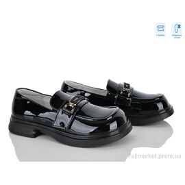 Фотография Туфли детские удобные Весна/осень ABC3663P black (6 пар р.31-36) "Clibee-ShoSho" недорого оптом от прямого поставщика