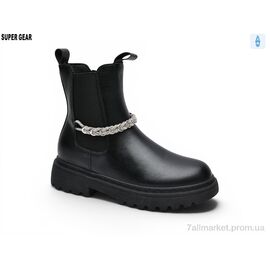Фотография Ботинки женские стильные Весна/осень 0025-019 black (6 пар р.36-41) "Super Gear" недорого оптом от прямого поставщика