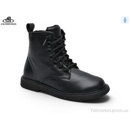 Фотография Ботинки детские удобные Весна/осень 99-07 black (10 пар р.32-39) "Jibukang" недорого оптом от прямого поставщика
