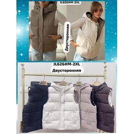 Фотография Жилетка женская JL626 white р.M-2XL "FLORA" недорого оптом от прямого поставщика