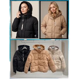 Куртка жіноча демісезонна KX2101-2 l.beige р.M-2XL "FLORA" недорого оптом від прямого постачальника
