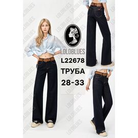 Фотография Джинсы женские L22678 navy р.28-33 "Lolo Blues" недорого оптом от прямого поставщика