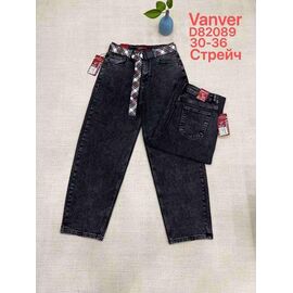 Фотография Джинсы женские D82089 d.grey р.30-36 "Vanver" недорого оптом от прямого поставщика
