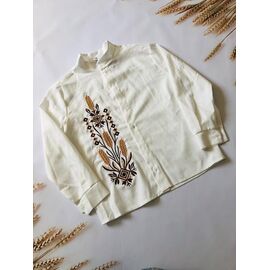 Фотография Вышиванка детская на девочку MS02 milk р.134-152 "Moda school" недорого оптом от прямого поставщика
