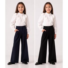 Фотография Брюки детские на девочку 8623 black р.122-146 "Moda school" недорого оптом от прямого поставщика