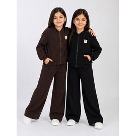 Фотография Костюм детский спортивный на девочку 8619 black р.122-146 "Moda school" недорого оптом от прямого поставщика