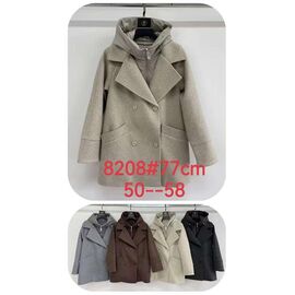 Куртка жіноча демісезонна 8208 l.grey р.50-58 "Yafeier" недорого оптом від прямого постачальника