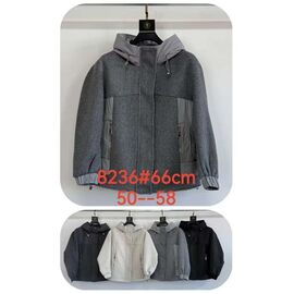 Куртка жіноча демісезонна 8236 d.grey р.50-58 "Yafeier" недорого оптом від прямого постачальника