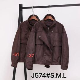 Куртка жіноча демісезонна J574-51 brown р.S-L "Yafeier" недорого оптом від прямого постачальника