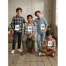 Фотография Рубашка детская на мальчика 24-16 grey р.3-7 "Фунтик" недорого оптом от прямого поставщика