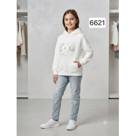 Фотография Худи детский на девочку 6621 white р.6-9 "Фунтик" недорого оптом от прямого поставщика